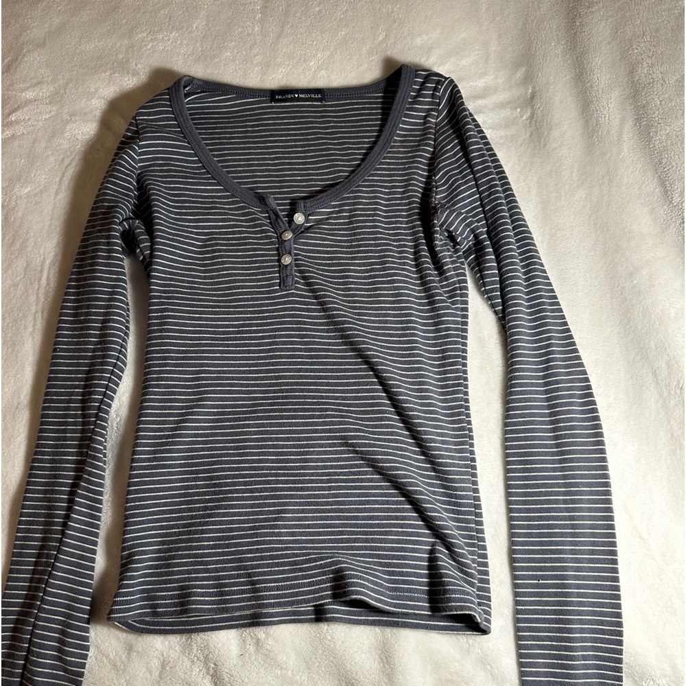 Stripped long sleeve top